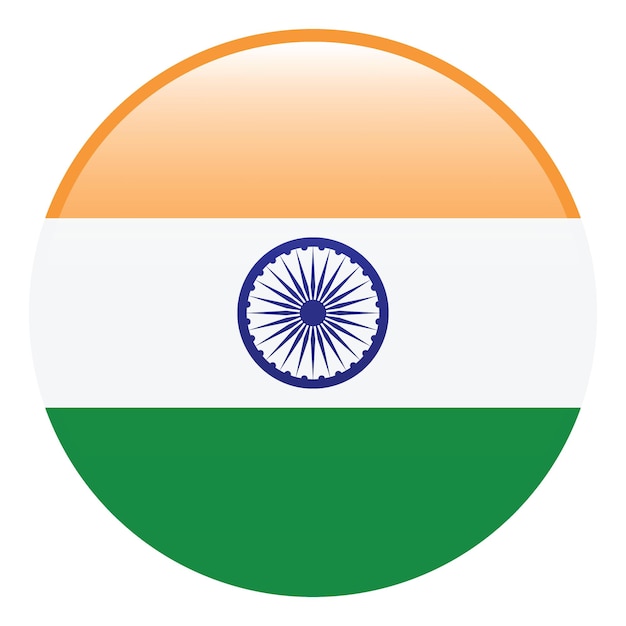 Indische Kreisflagge-Logo-Symbol digitale Vektorillustration