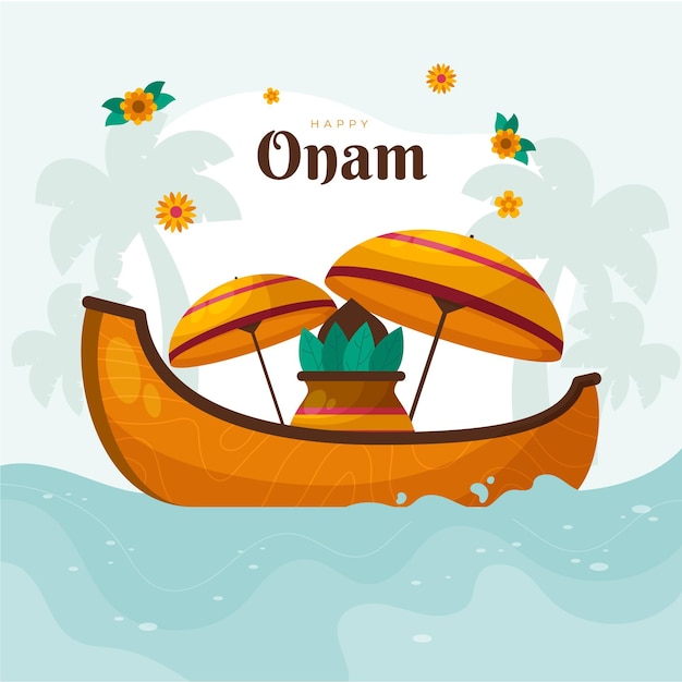 Indische onam-feierillustration