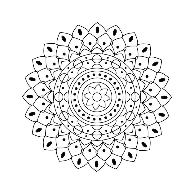 Indische vektor mandala linear design