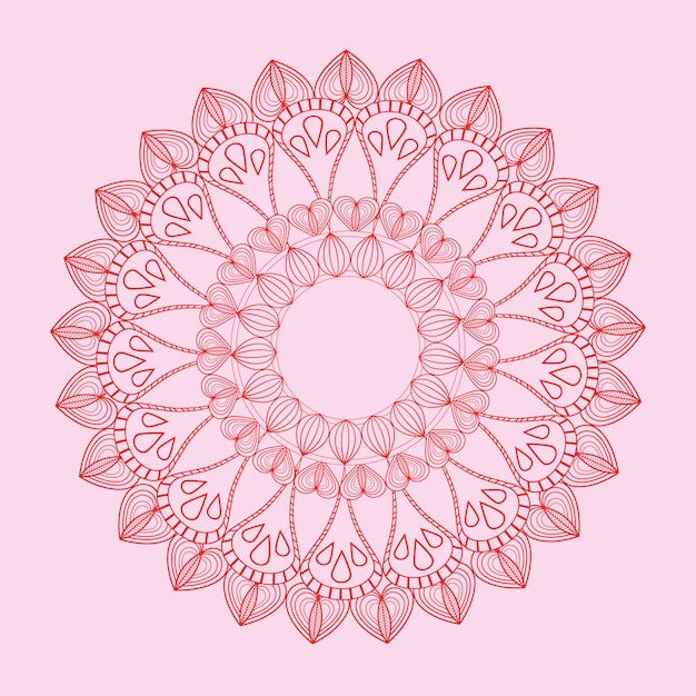 Indisches emblem des rosa mandala