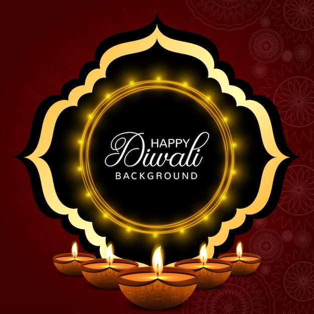 Indisches fest happy diwali mit diwali-requisiten, feiertagshintergrund mit crackern, diwali-feier