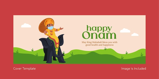 Indisches festival happy onam deckblatt design