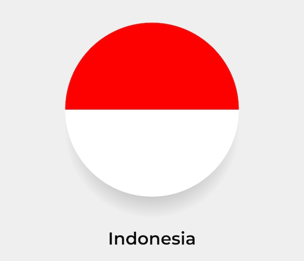 Indonesien Flagge Blase Kreis runde Form Symbol Vektor Illustration