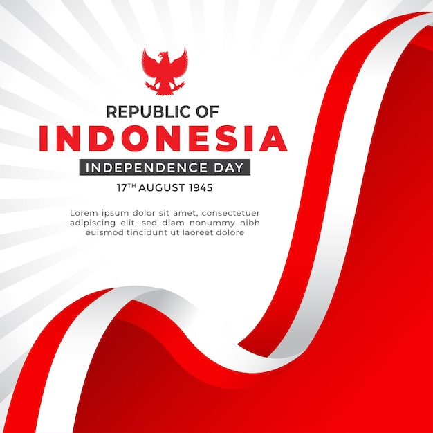 Indonesien unabhängigkeitstag oder indonesien freiheit hintergrund und hintergrund merah putih