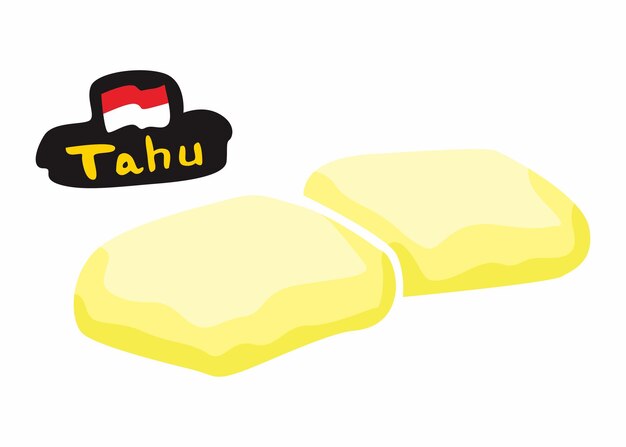 Vektor indonesischer tofu-ikonenvektor