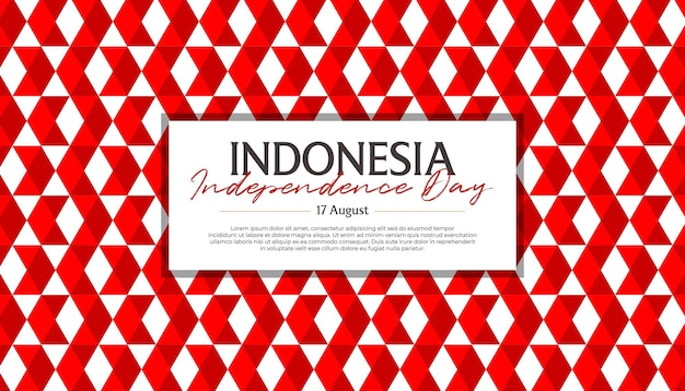Indonesischer Unabhängigkeitstag 17. August mit geometrischem, nahtlosem Muster