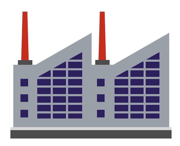 Industrie-fabrik multicolor vector city silhouette objektelement retro