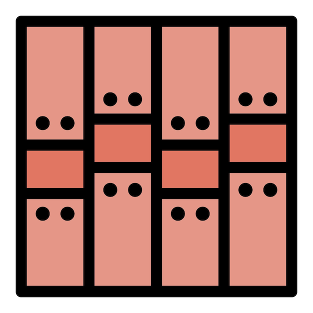 Industrie-Pflaster-Symbol. Umriss des Industrie-Pflaster-Vektorsymbols in Farbe, flach isoliert