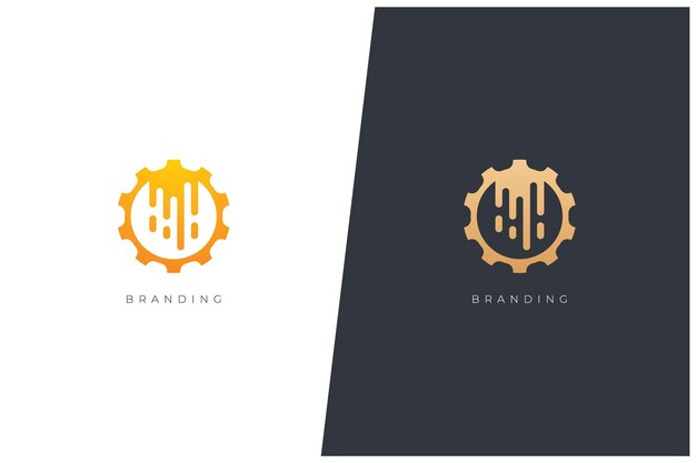 Industrielle Cog Trading Business Logo-Konzept