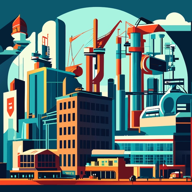 Vektor industrielle revolution 40 vektor-illustration