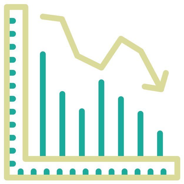 Inflationsgraph-Vektor-Symbol-Illustration des Infographics-Symbols