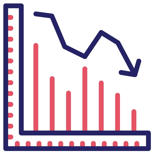 Inflationsgraph-Vektor-Symbol-Illustration des Infographics-Symbols