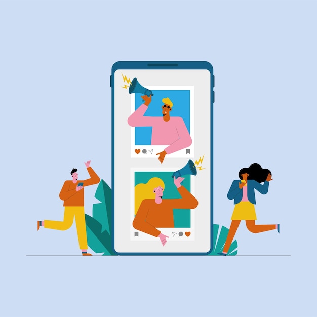 Influencer im Smartphone