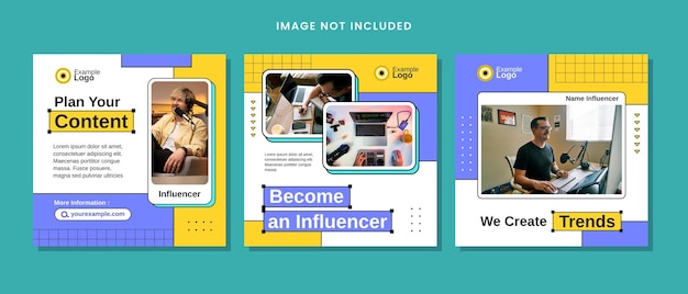 Influencer Social-Media-Posts Vorlage Design d