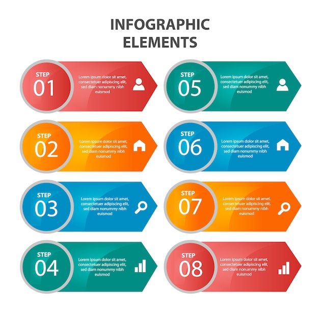 Vektor info grafikelemente