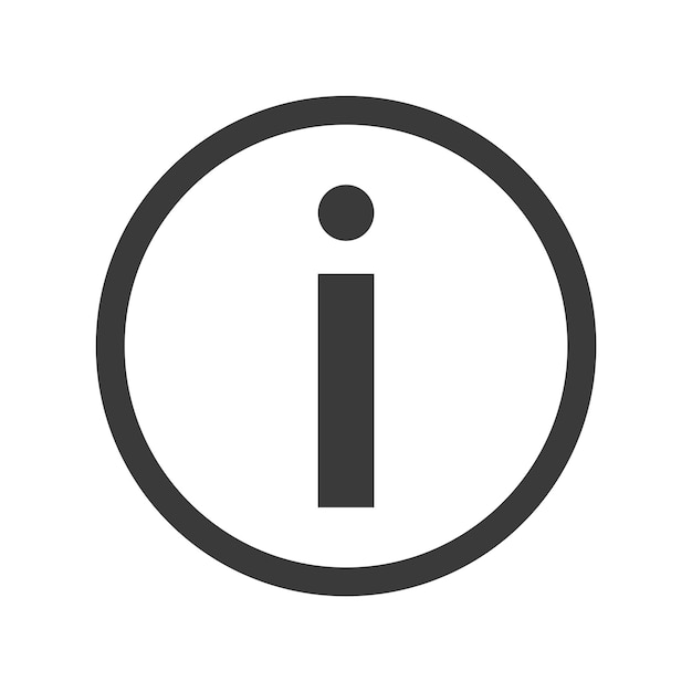 Info-Rund-Symbol-Isolierte Vektorillustration