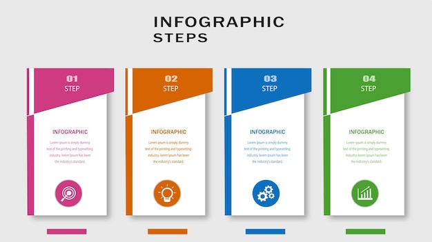 Infografhich schritte für unternehmer in die zukunft