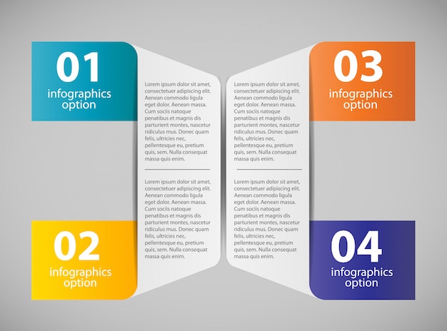 Vektor infografik business template mit vier schritten