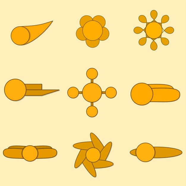 Vektor infografik-cliparts in mehreren farben isolierter vektor editierbar