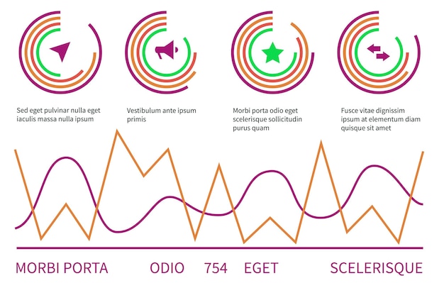 Vektor infografik-dashboard-vorlage