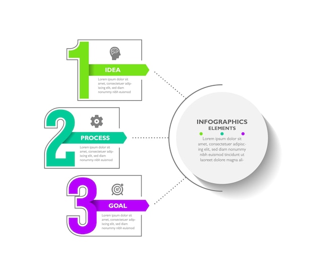 Infografik-design-ikonen für geschäftskonzept