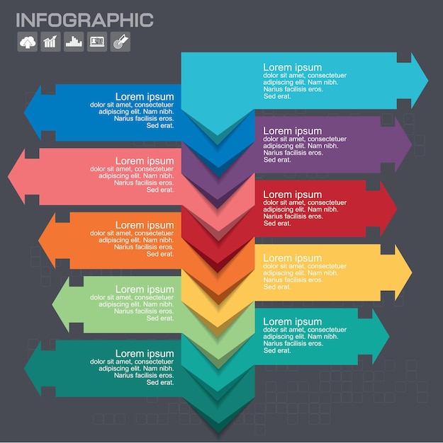 Infografik-design-vorlage mit platz für ihre daten. vektor-illustration.