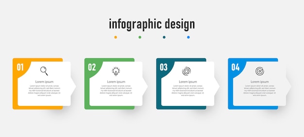 Infografik-Designelement der kreativen Schablonenzeitachse