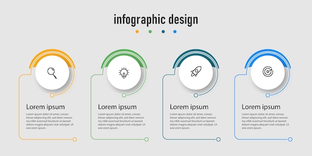 Infografik-designelement der modernen schritte