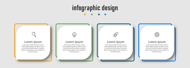 Infografik-designelement für professionelle schritte