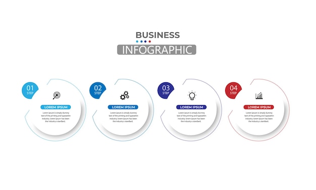 Infografik-designvorlage 4 option oder schritte