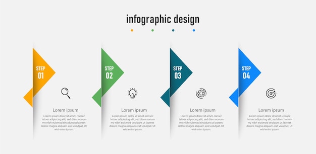 Infografik-designvorlage für geschäftskonzept.