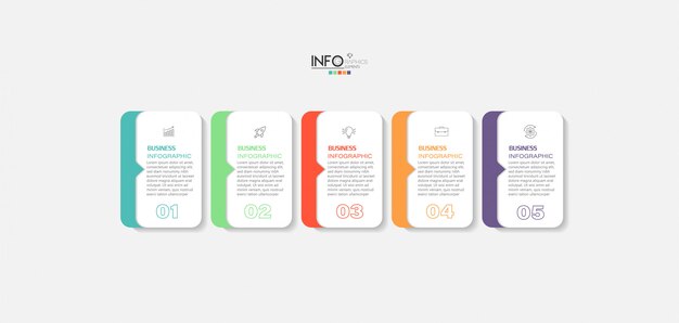 Infografik-Element mit Schritten. Kann für Prozess, Präsentation, Diagramm, Workflow-Layout, Infografik, Webdesign verwendet werden.