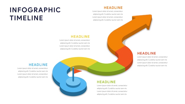 Vektor infografik-elemente für schritte, timeline, workflow