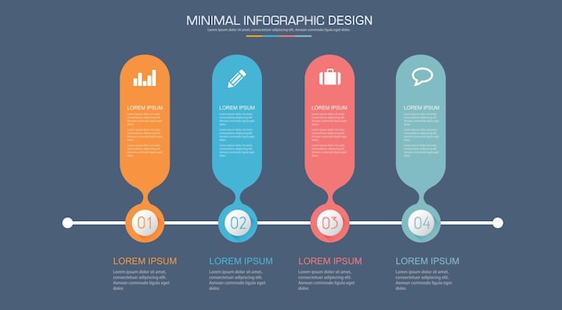 Infografik-Elemente mit Business-Icon-Kreis-Prozess oder Schritten und Optionen Workflow-Vektor-Design