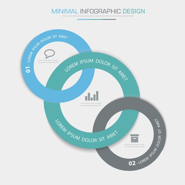 Infografik-Elemente mit Business-Icon-Kreis-Prozess oder Schritten und Optionen Workflow-Vektor-Design