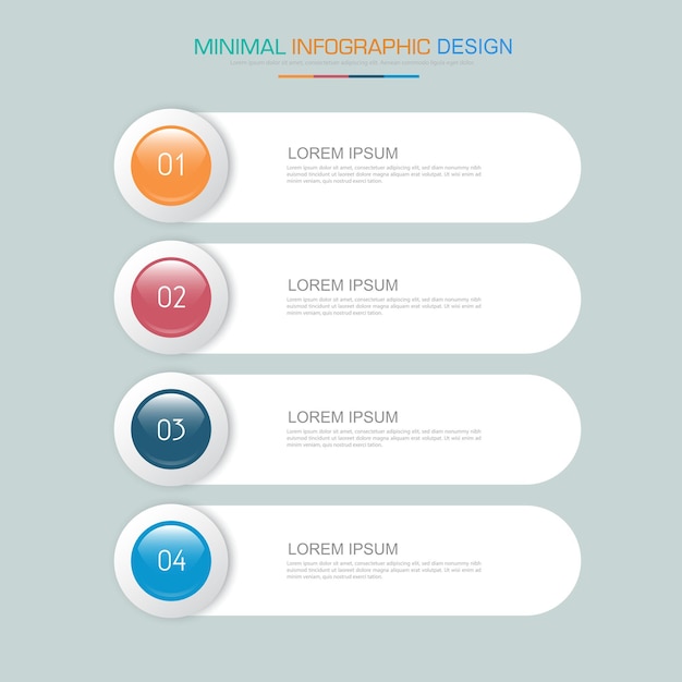 Infografik-Elemente mit Business-Icon-Prozess oder Schritten und Optionen Workflow-Vektor-Design-Element