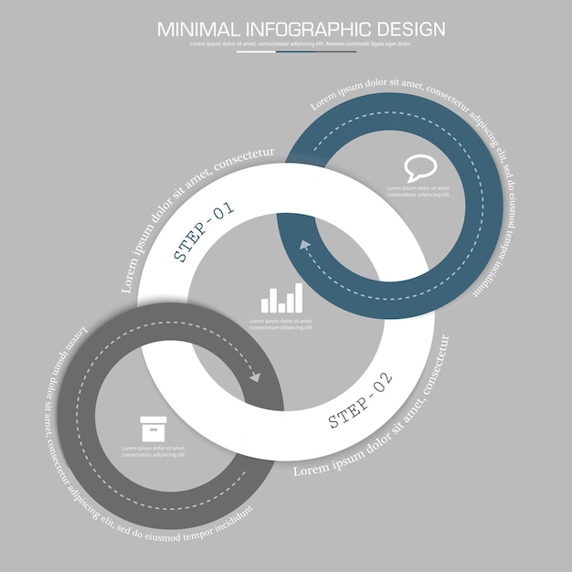Vektor infografik-elemente mit business-icon-prozess oder schritten und optionen workflow-vektordesign