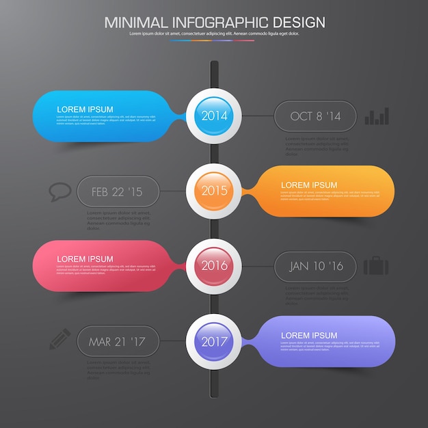 Infografik-elemente mit business-icon-prozess oder schritten und optionen workflow-vektordesign