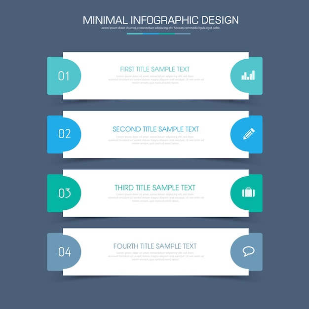 Infografik-elemente mit business-symbol auf vollfarbigem hintergrund prozess oder schritte und optionen workflow-diagrammevektordesignelement eps10 illustration