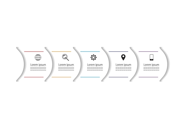 Infografik-elemente-vektor-design-vorlage. kann für schritte, optionen verwendet werden.