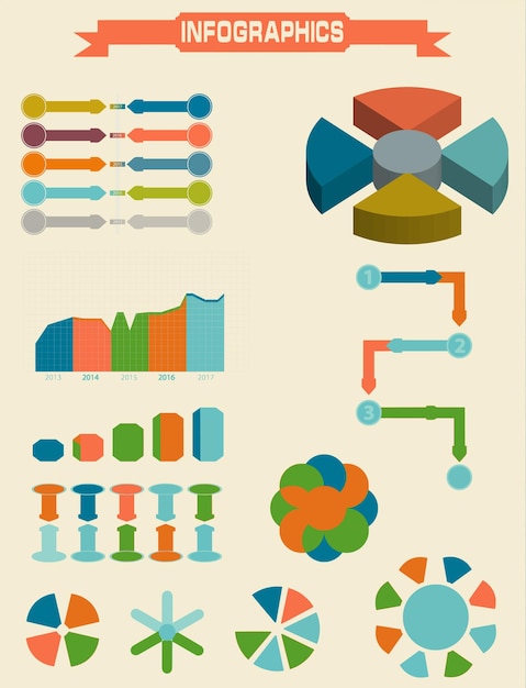 Infografik-elementsatz - vektorillustration. eps10-vektor