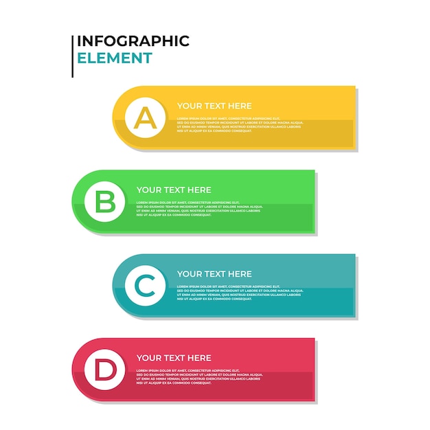 Infografik-elementschablonenillustration im farbverlaufsstil.