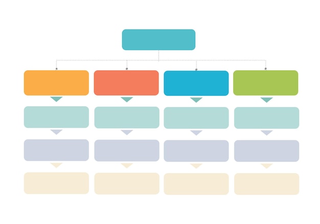 Vektor infografik-flussdiagramm, workflow-diagramm, organigramm, vektorillustration