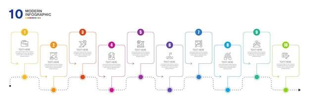 Infografik für die Präsentation 10 Prozess kann für den Arbeitsablauf verwendet werden