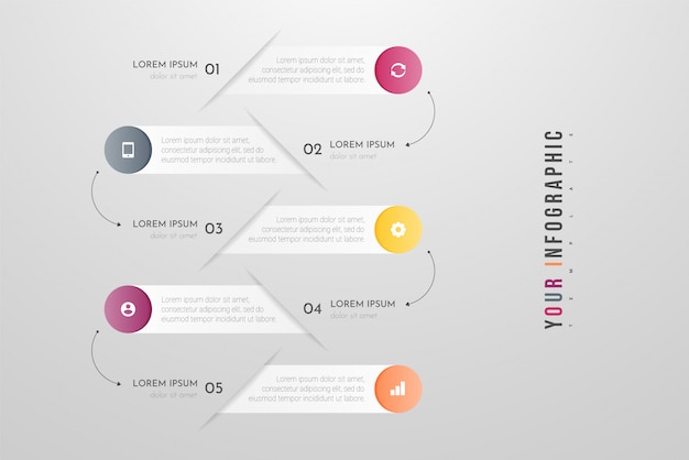 Infografik-konzept mit optionen, schritten oder prozess.