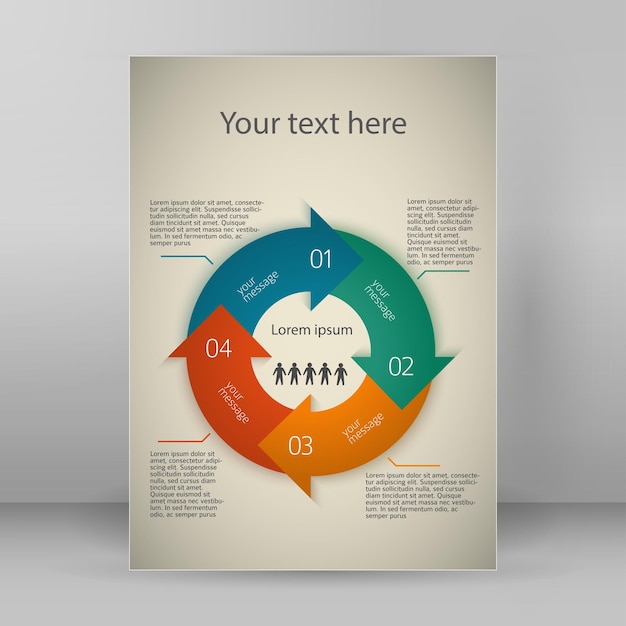 Vektor infografik-leitfaden im a4-broschürenlayout