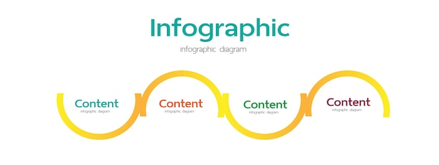 Infografik mit Abfolge der Arbeitsschritte. Format. Vektor