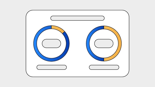 Vektor infografik mit dual-pie-diagramm