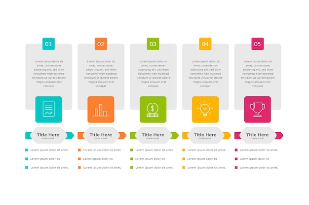 Infografik mit flachem designpreis