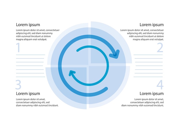 Infografik mit flachem prozess